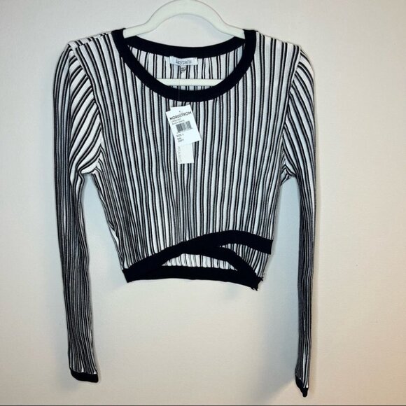 Lucy Paris Patricia Long Sleeve Crop Sweater - Picture 3 of 11